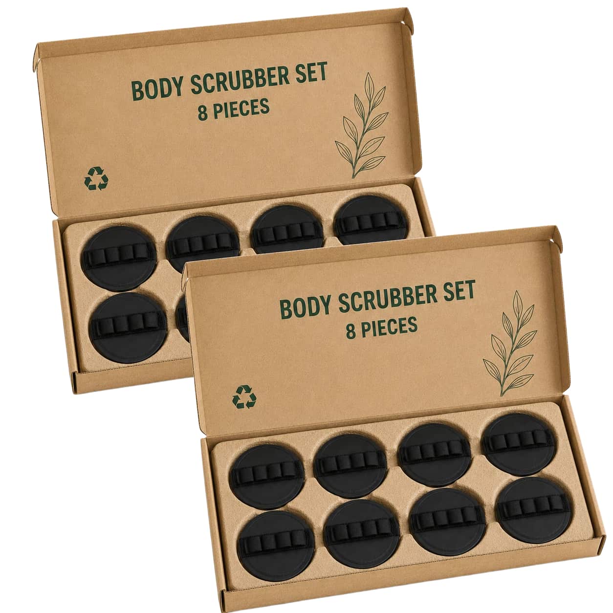 Deep Exfoliating Rubber Body Scrubber (4-Pack)