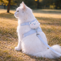Cat traction rope breaks free from outdoor special rope, small milk vest