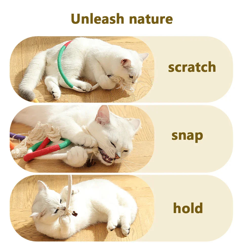 Cat Teasing Rope Toy – Bite Resistant
